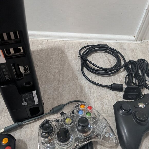 Xbox 360 Slim System With 3 Controllers